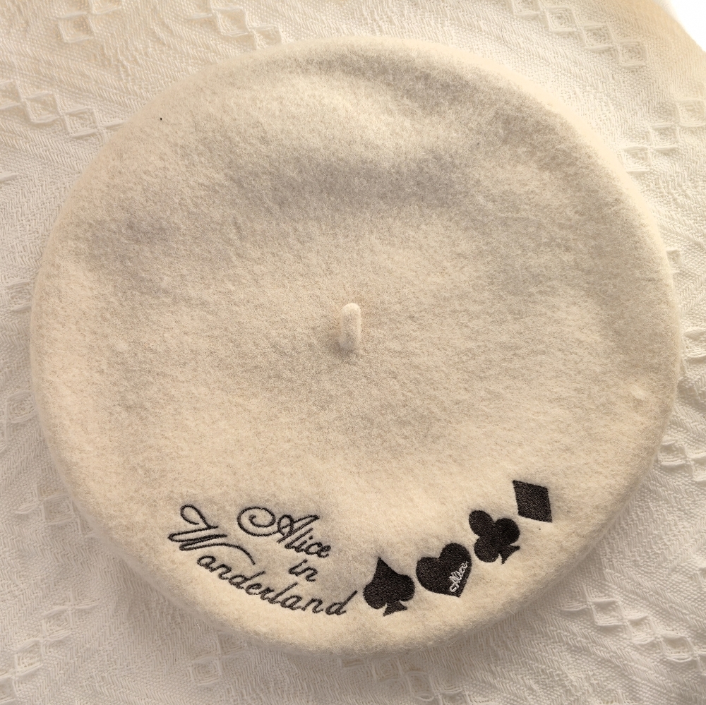 Alice in Wonderland Cream Beret